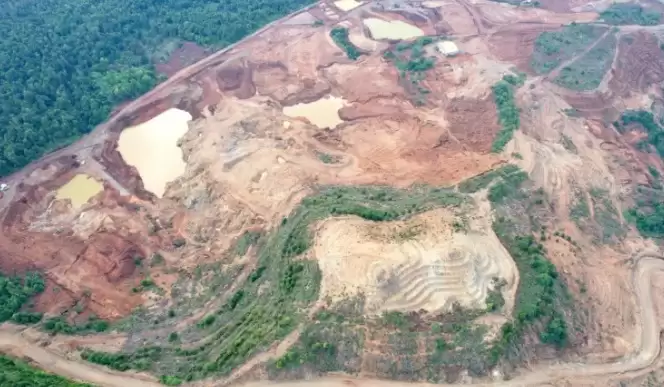 Sebuah kawasan tambang nikel di Konawe Utara, Sulawesi Tenggara (Sultra)
