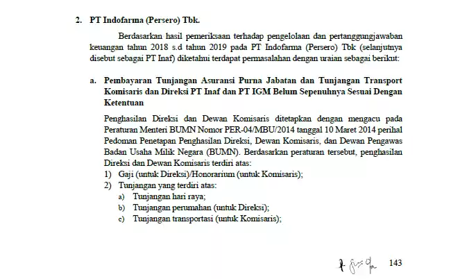 Indofarma Bangkrut Laporan BPK