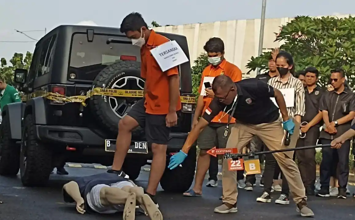 Polisi menggelar rekonstruksi kasus penganiayaan David Ozora