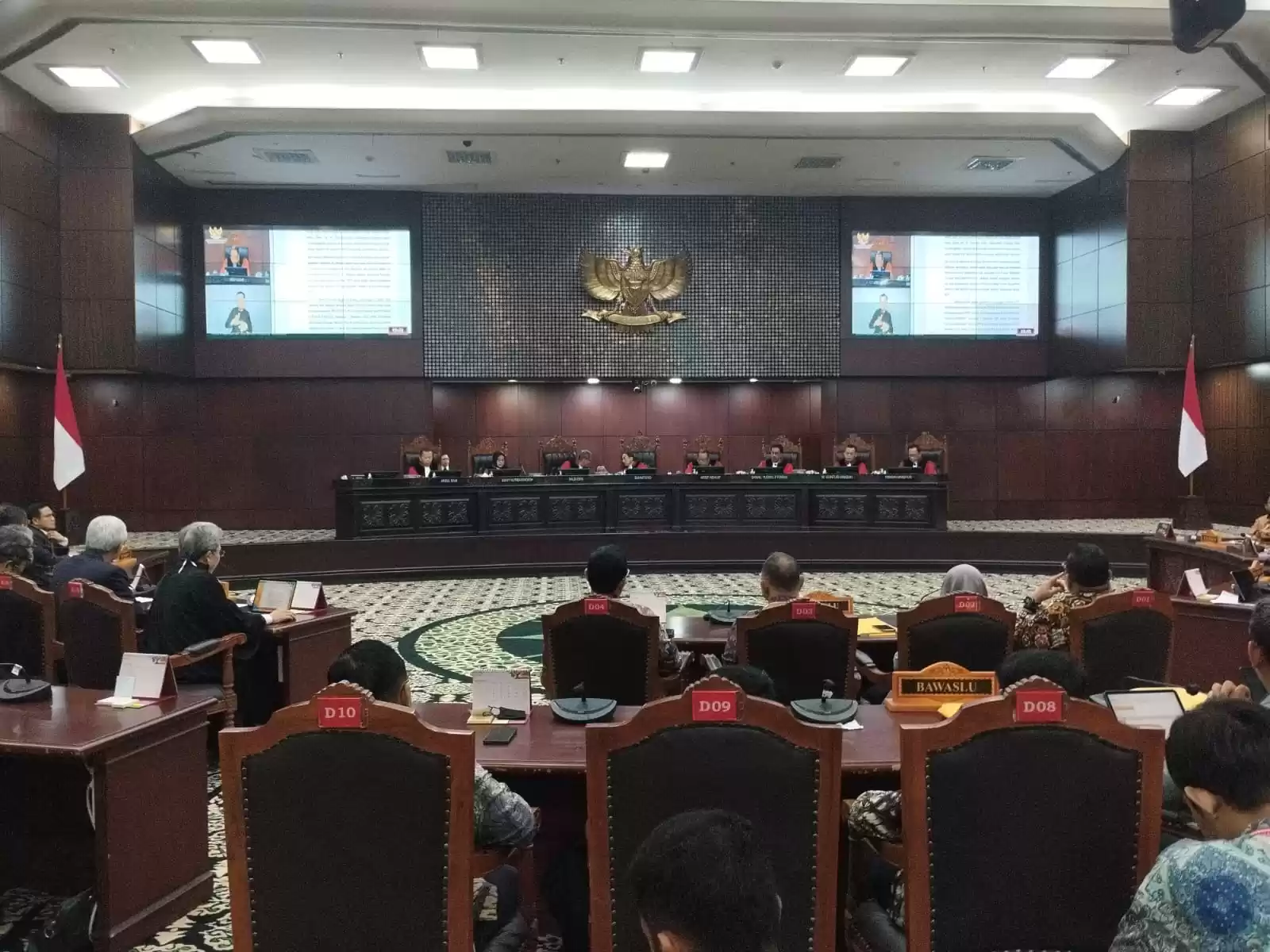 Suasana Putusan Mahkamah Konstitusi (MK) terkait sengketa Pilpres 2024